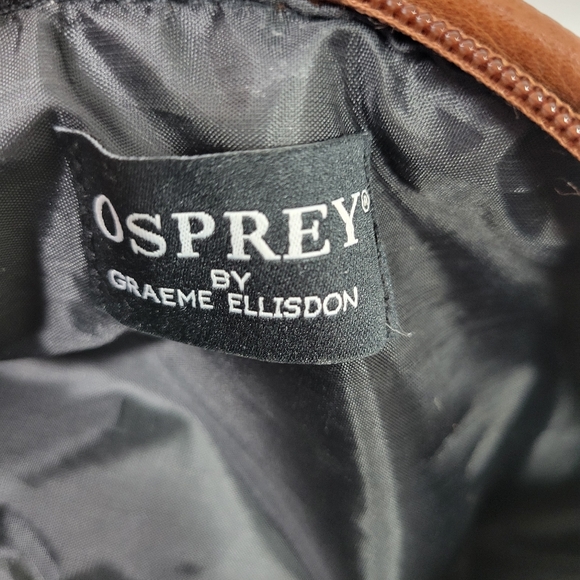 Osprey Graeme Ellisdon Brown Faux Leather Football Toiletry Travel Bag - Picture 6 of 6